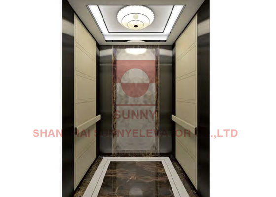 Pavimento del PVC che incide la decorazione della cabina dell'ascensore dell'elevatore di acciaio inossidabile