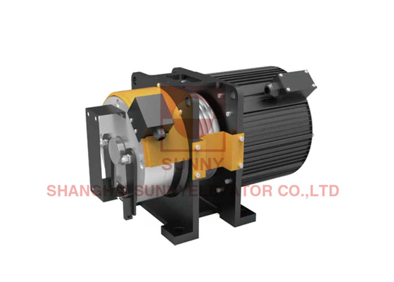 220V/380V Voltage Gearless Traction Machine per ascensore con grado di protezione IP41 e 2 1 Roping