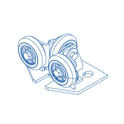 PU/materiale di gomma calzature di guida a rulli fissi parti di riparazione di ascensori