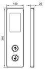 Il pannello di funzionamento dell'elevatore standard del bottone con il poliziotto dell'ascensore &amp; pota le parti