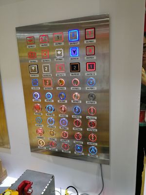 Tasto ascensore con telaio in acciaio inossidabile, DC 12-36V e illuminazione a LED luminosa