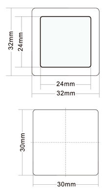 Pulsante per ascensore domestico con telaio circolare in metallo con base in ABS, tensione CC 12-36 V e dimensioni 32 mm
