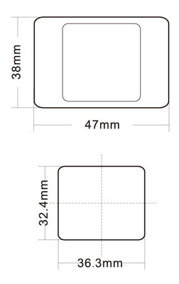 Tasto di pressione dell'ascensore per passeggeri con caratteri di plastica trasparenti e dimensione 38*47mm - Ricambi per ascensori certificati ISO9001