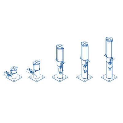 210 mm Stroto tampone ascensore riserve di ascensore tampone con certificazione GB/CE/EAC