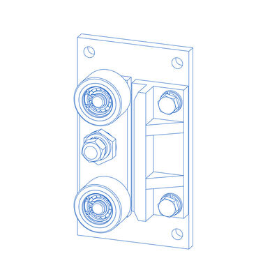 Componenti di sollevamento per scarpe guida a rullo per zaino con larghezza guida 10/16mm