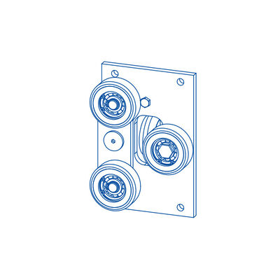 Componenti di sollevamento per scarpe guida a rullo per zaino con larghezza guida 10/16mm