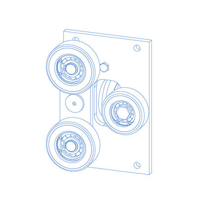 Backpack Roller Guide Shoes Lift Components Parts With 10/16mm Guide Rail Width