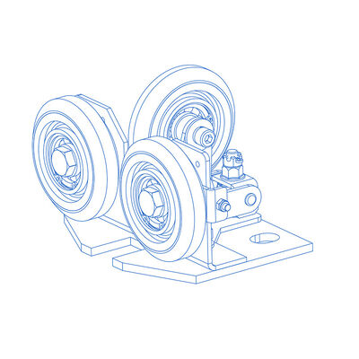 Dispositivi di sicurezza per sollevamento di scarpe a guida a rulli semielastici con binari di guida di larghezza 10/16 mm